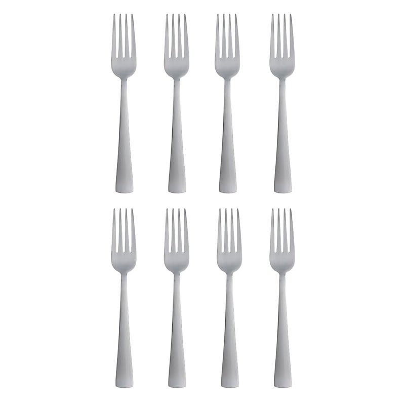 Oneida Zinc Everyday Flatware Dinner Forks, Set of 8, 18/0 Stainless Steel, Silverware Set, 1.4 x 3.75 x 8.5 inches - Image 1